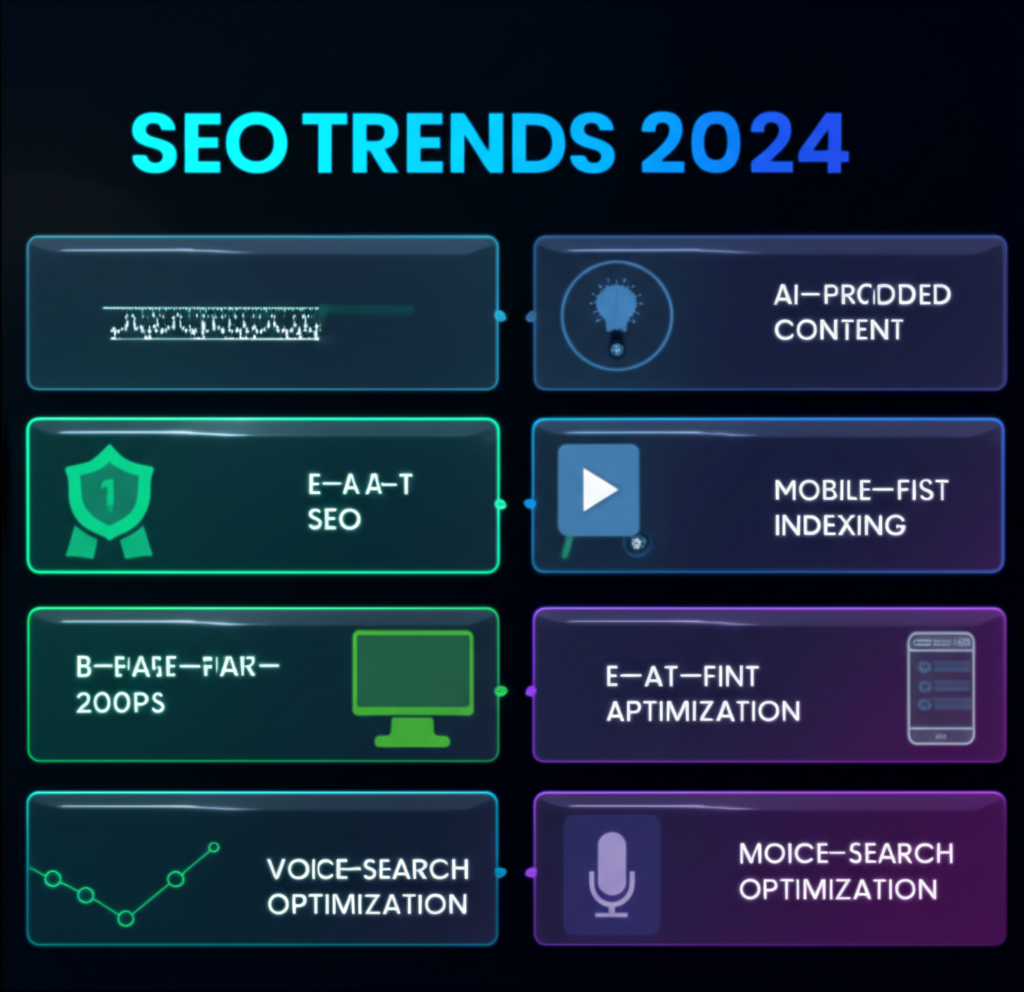Illustration of SEO trends for 2024